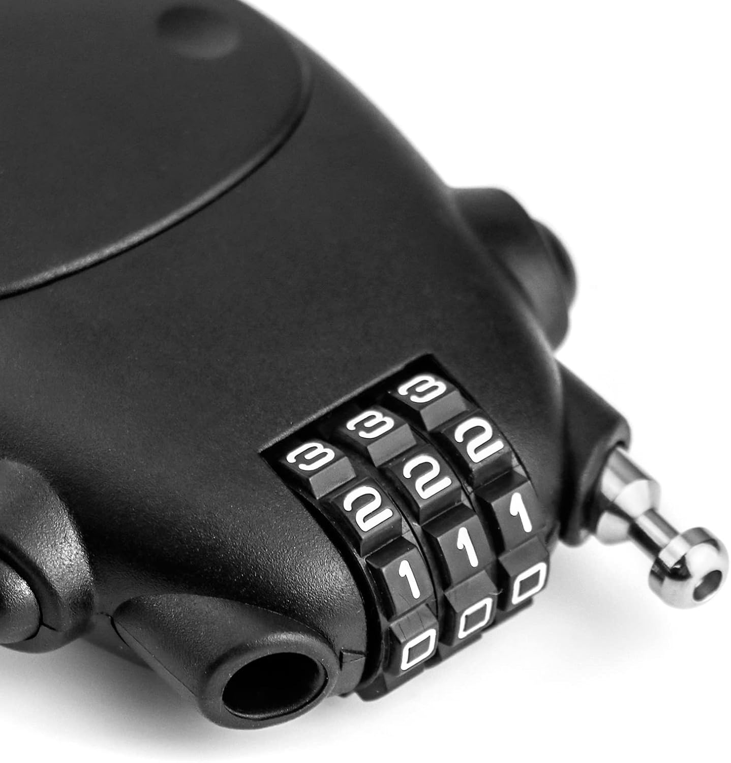 2 Pack QWORK Retractable Steel Cable Locks with Security Password - Ideal for Luggage