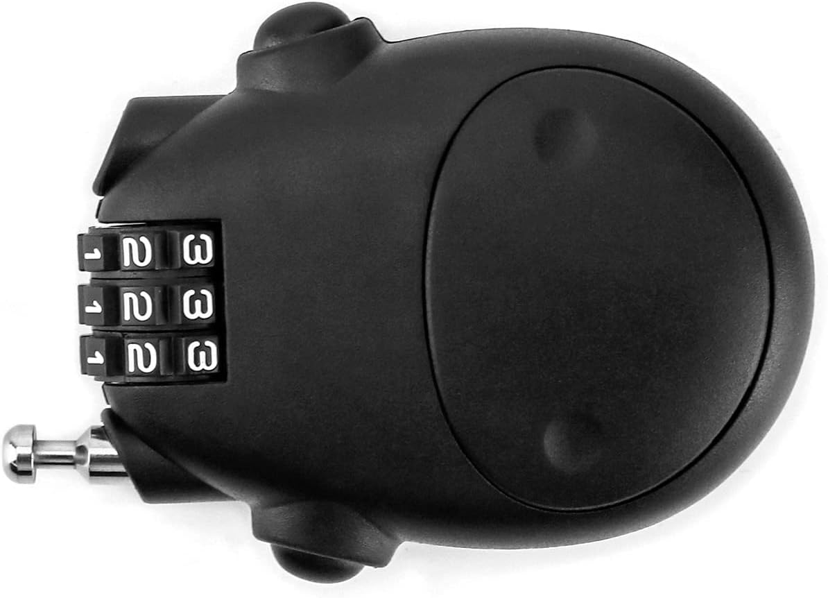 2 Pack QWORK Retractable Steel Cable Locks with Security Password - Ideal for Luggage