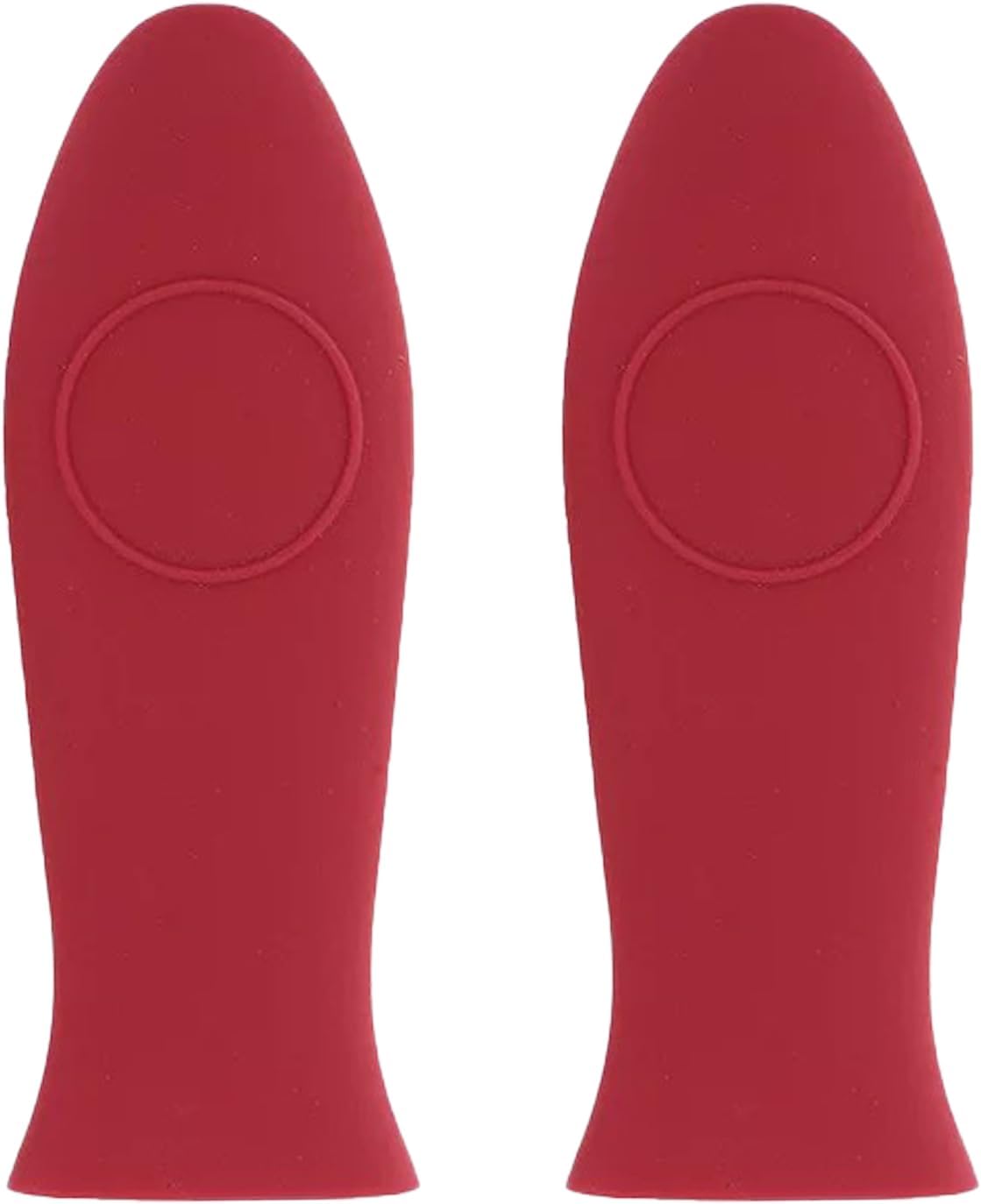 2 Pack Red Silicone Pan Handle Sleeves - Heat Resistant Skillet Handle Covers for Pots and Pans - Assist Handle Holder for Frying Griddles & Cookware