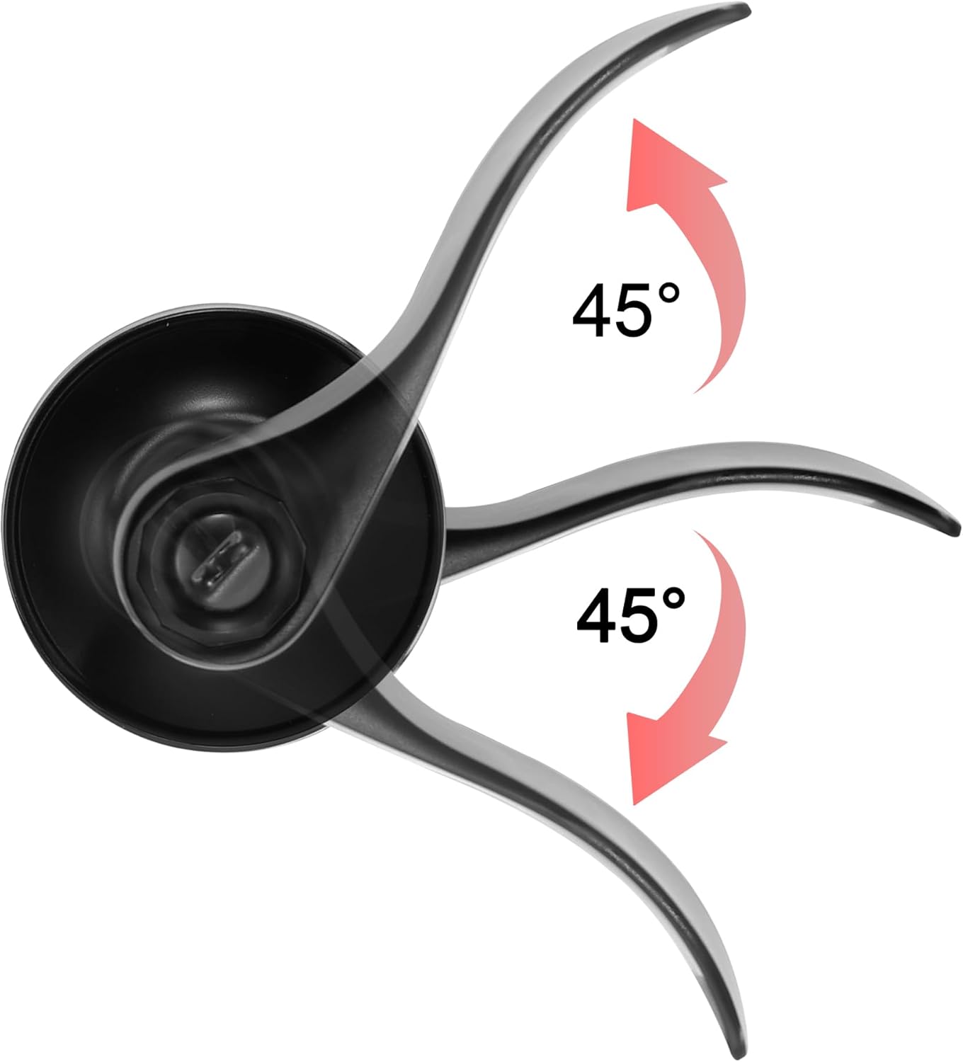 2 Pack Redunest Matte Black Privacy Door Lever Handles - Heavy Duty Reversible Wave Style Keyless Lock for Bathroom and Rooms