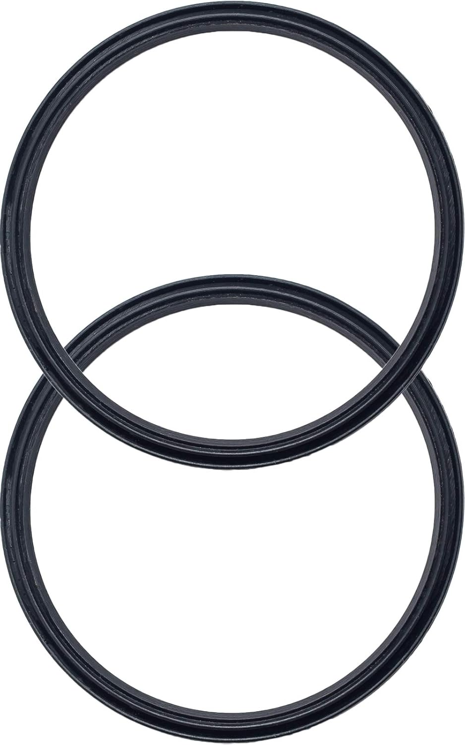 2 Pack Replacement Rubber Lid Gasket Rings for 20 & 10 oz Tumbler - Black Seals for Yeti, Ozark Trail, Beast - 3.3 Inch Diameter