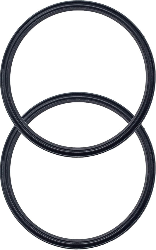 2 Pack Replacement Rubber Lid Gasket Rings for 20 & 10 oz Tumbler - Black Seals for Yeti, Ozark Trail, Beast - 3.3 Inch Diameter