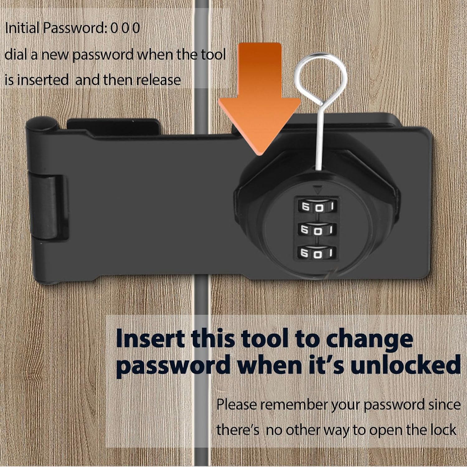 2 Pack Rotary Hasp Locks for Doors and Cabinets - Mechanical Sliding Bolt Latch for 180° Security Gate Locking on Closets, Fences, and Drawers