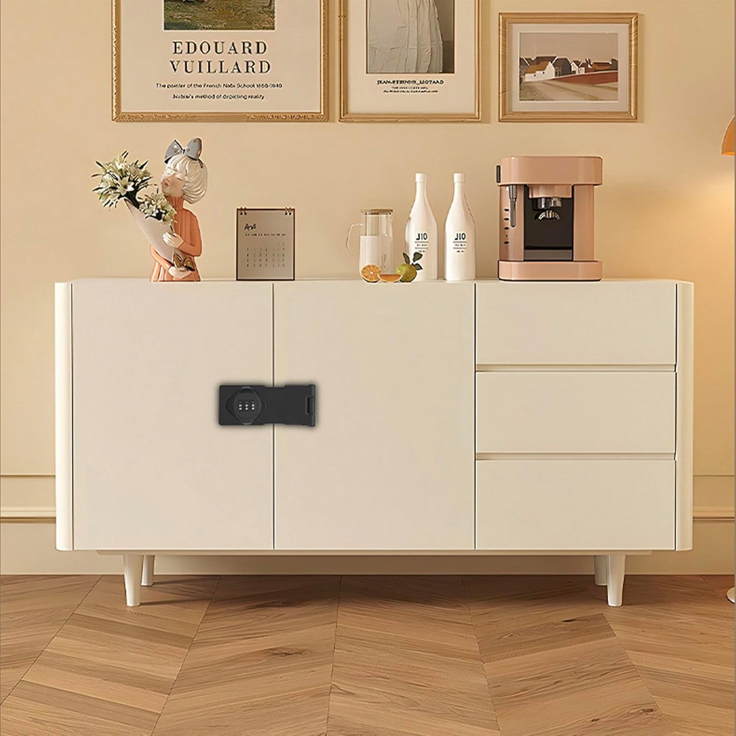 2 Pack Rotary Hasp Locks for Doors and Cabinets - Mechanical Sliding Bolt Latch for 180° Security Gate Locking on Closets, Fences, and Drawers