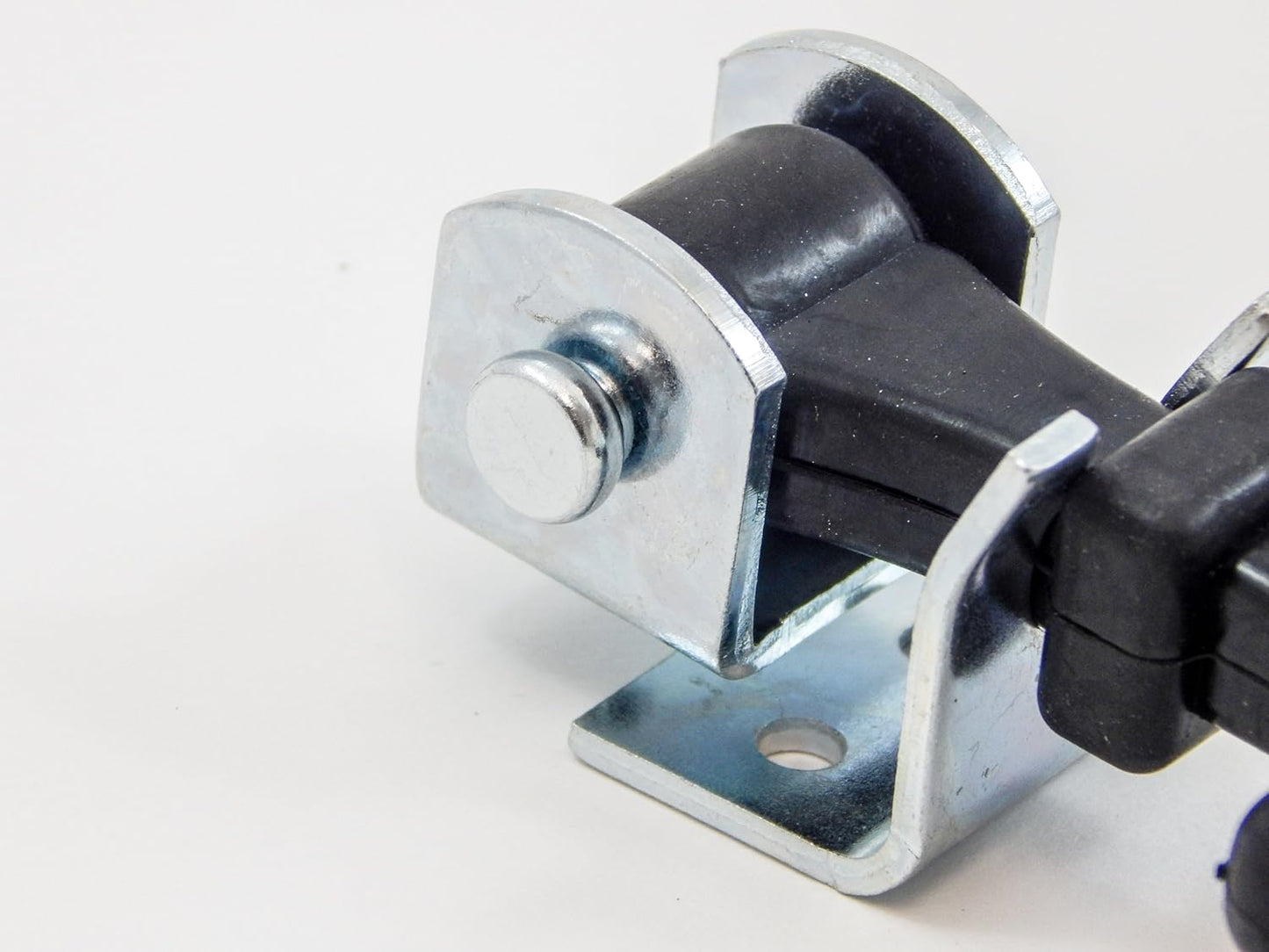 2 Pack Rubber Hood Catch Hold-Down Kit 2.5" Easy Grip Latch Zinc Plated Steel Brackets, Hardware Replacement for Luggage Container, Battery Box, LP Bottle Cover