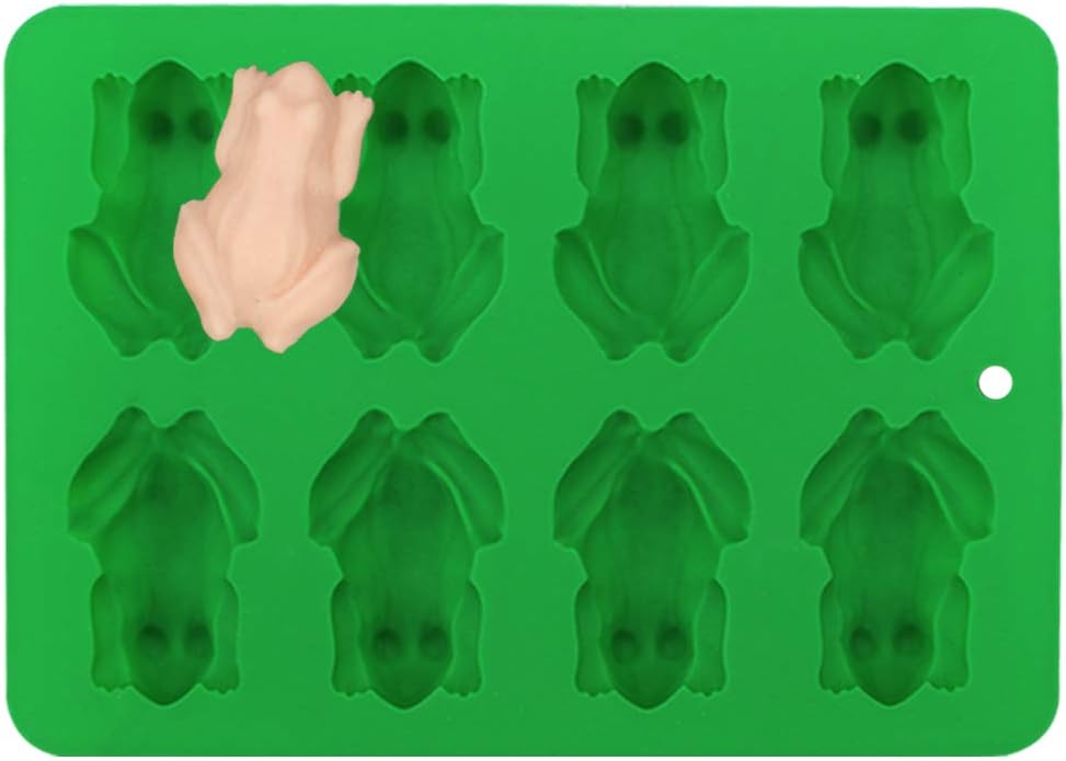2 Pack Silicone Frog Candy Molds for Jello, Keto Fat Bombs, Cake Decoration - Webake Chocolate Mold for Resin, Soap Making (Green)