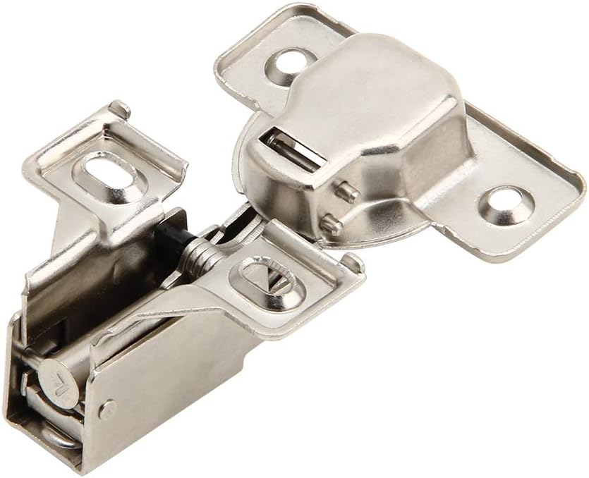 2 Pack Silverline Soft Close Cabinet Door Hinges - Face Frame, 1/2 Inch Overlay, Metal Dampers, Heavy Duty Steel - Kitchen Bathroom