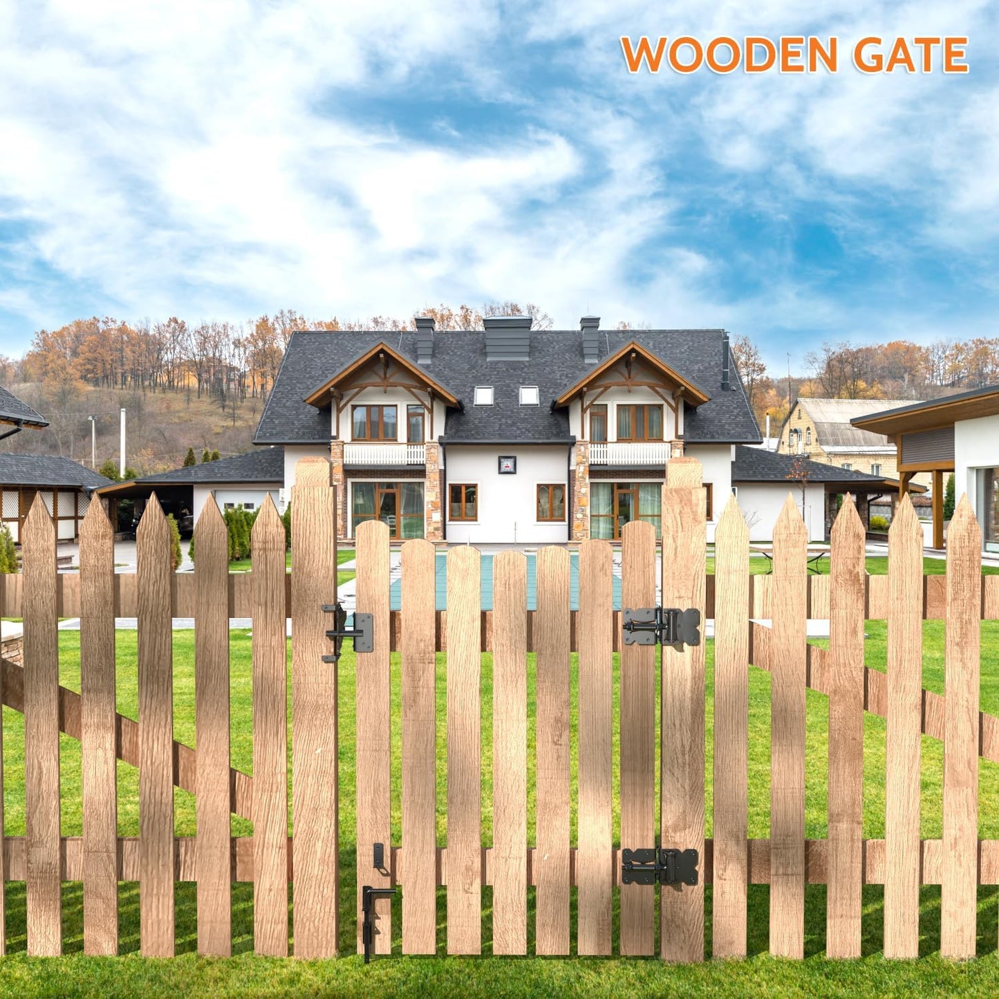 2 Pack SKYSEN 12" Cane Bolts for Gates - Heavy Duty Gate Drop Rod with 19/32" Ultra Drop Pin - Wood & Vinyl Fence Hardware