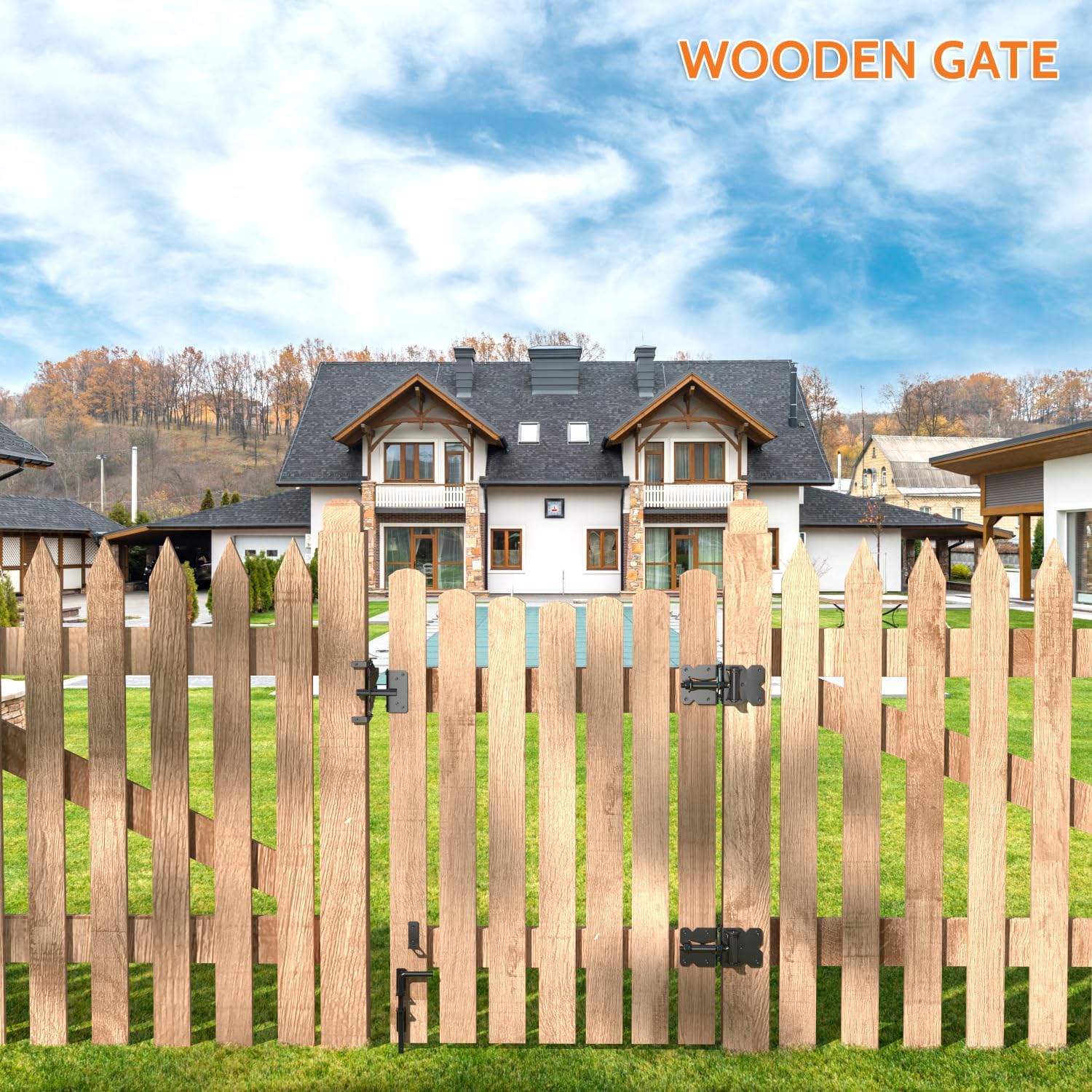 2 Pack SKYSEN 12" Cane Bolts for Gates - Heavy Duty Gate Drop Rod with 19/32" Ultra Drop Pin - Wood & Vinyl Fence Hardware