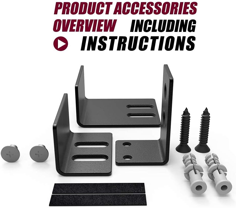 2 Pack SKYSEN Barn Door Bottom Floor Guide with Extend Bracket - Wall Mounted Adjustable Flush Bottom Matte Black