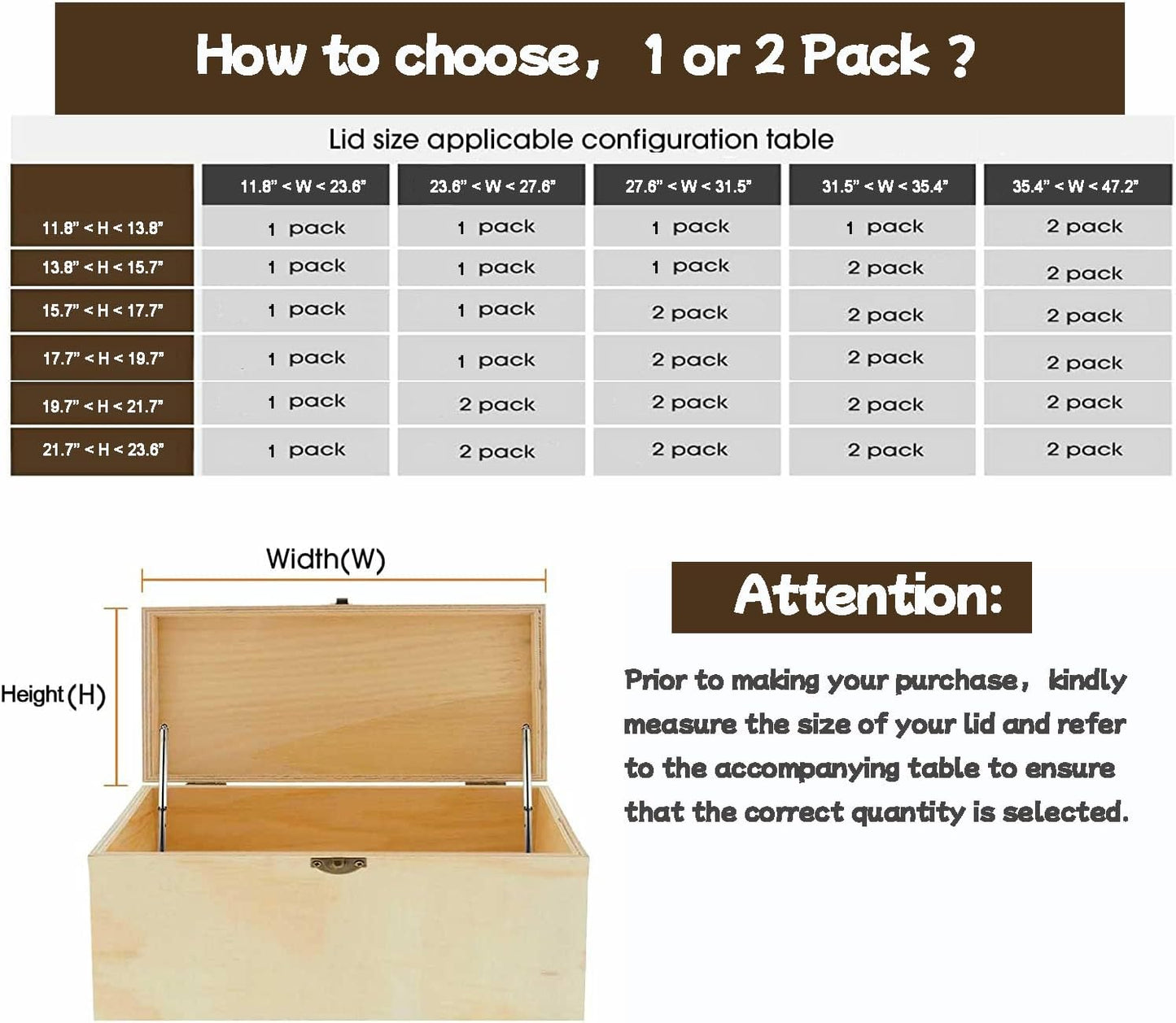 2 Pack Soft Close Hinges for Toy Boxes, Wooden Chests, Cedar Storage, Trunks, Benches - Tension Adjustable Cabinet Slow Close Hinges