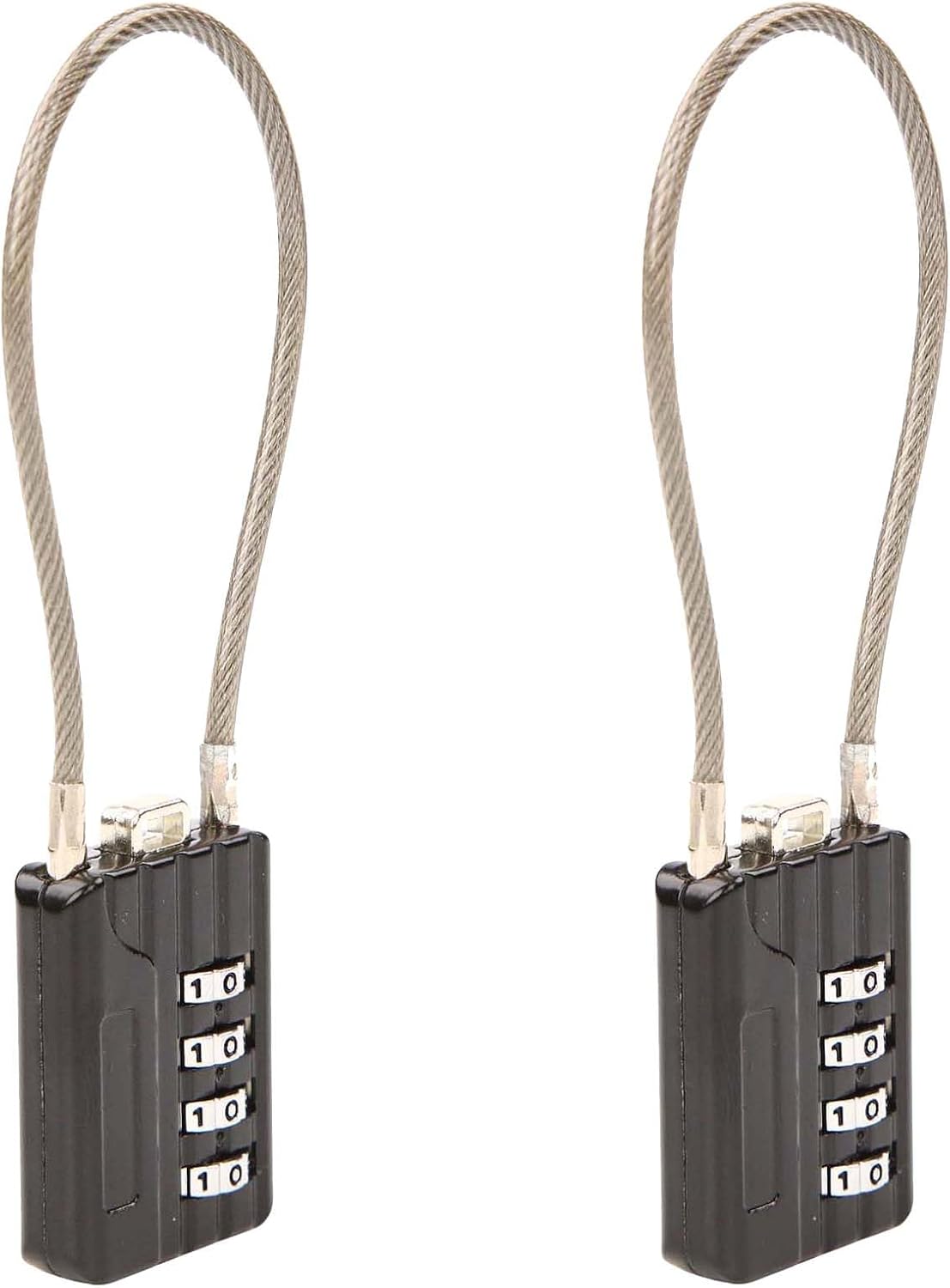 2-Pack Solid Brass Padlocks with Matching Keys and 4-Digit Combination Locks