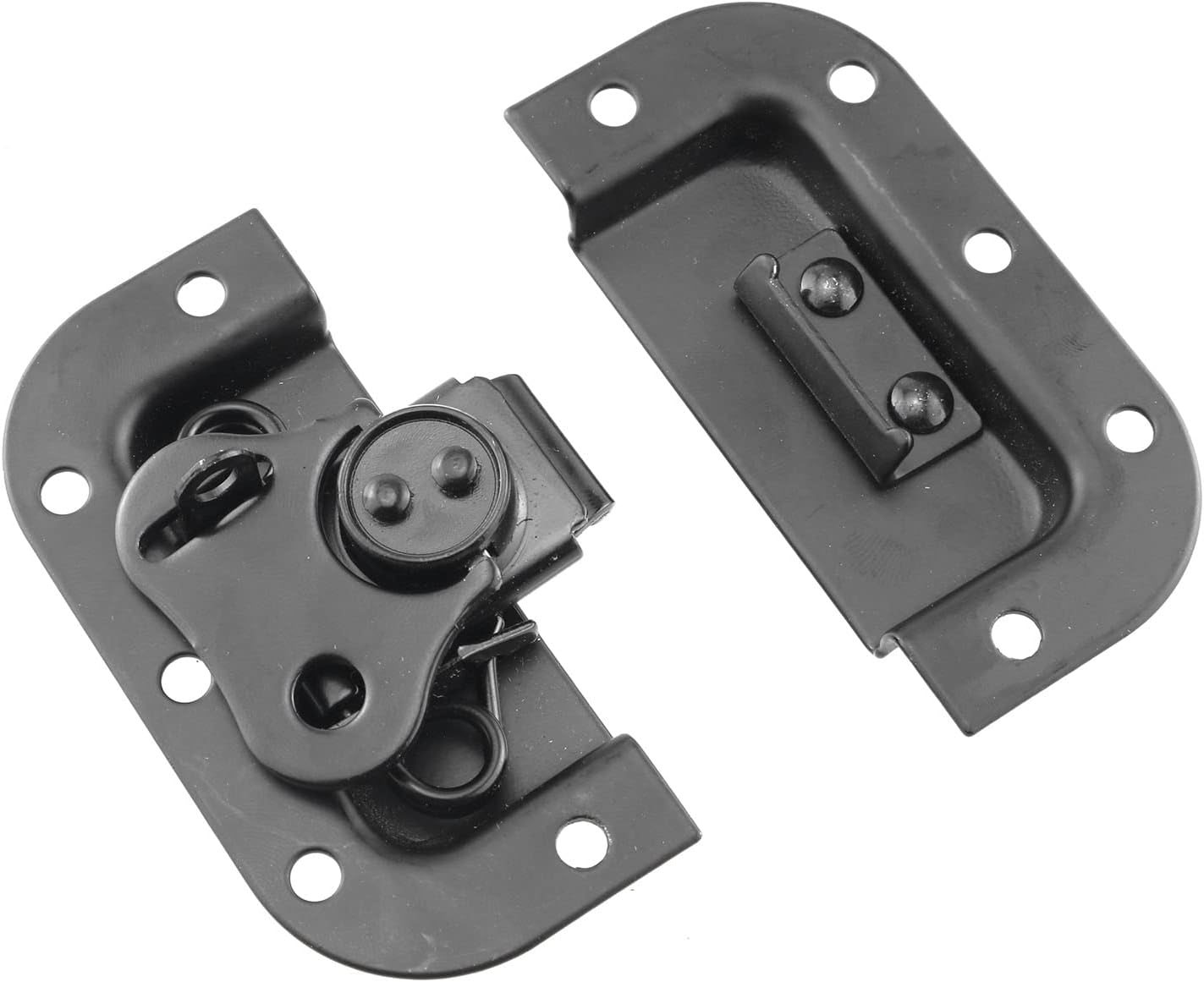 2 Pack Spring Loaded Recessed Butterfly Twist Catches for Flight Cases - 3.2x3 Inch Black Butterfly Latches