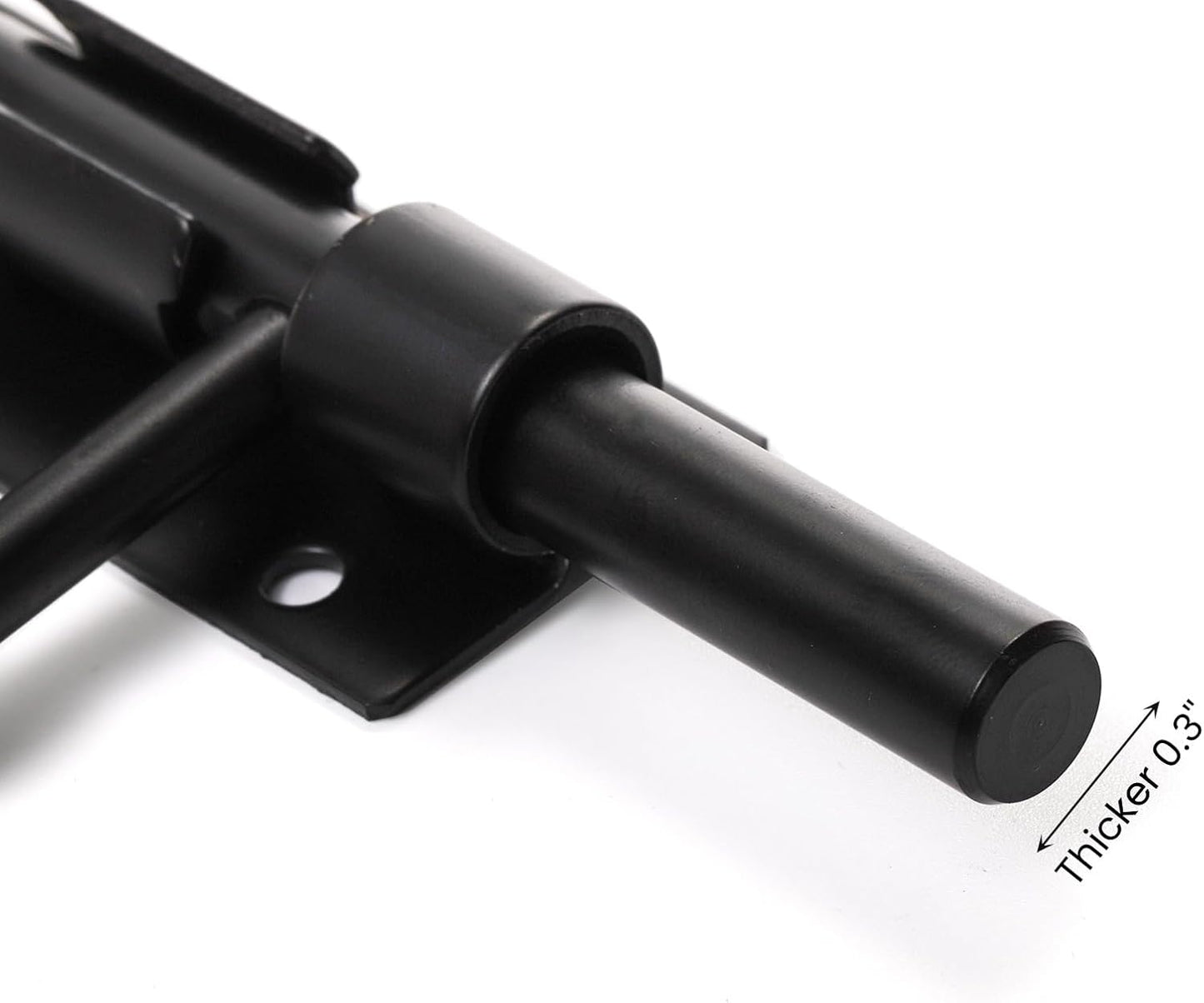 2 Pack Stainless Steel Door Bolt Latch with Padlock Hole - Heavy Duty Slide Lock for Wine Cabinet, Bathroom, Garage, Closet