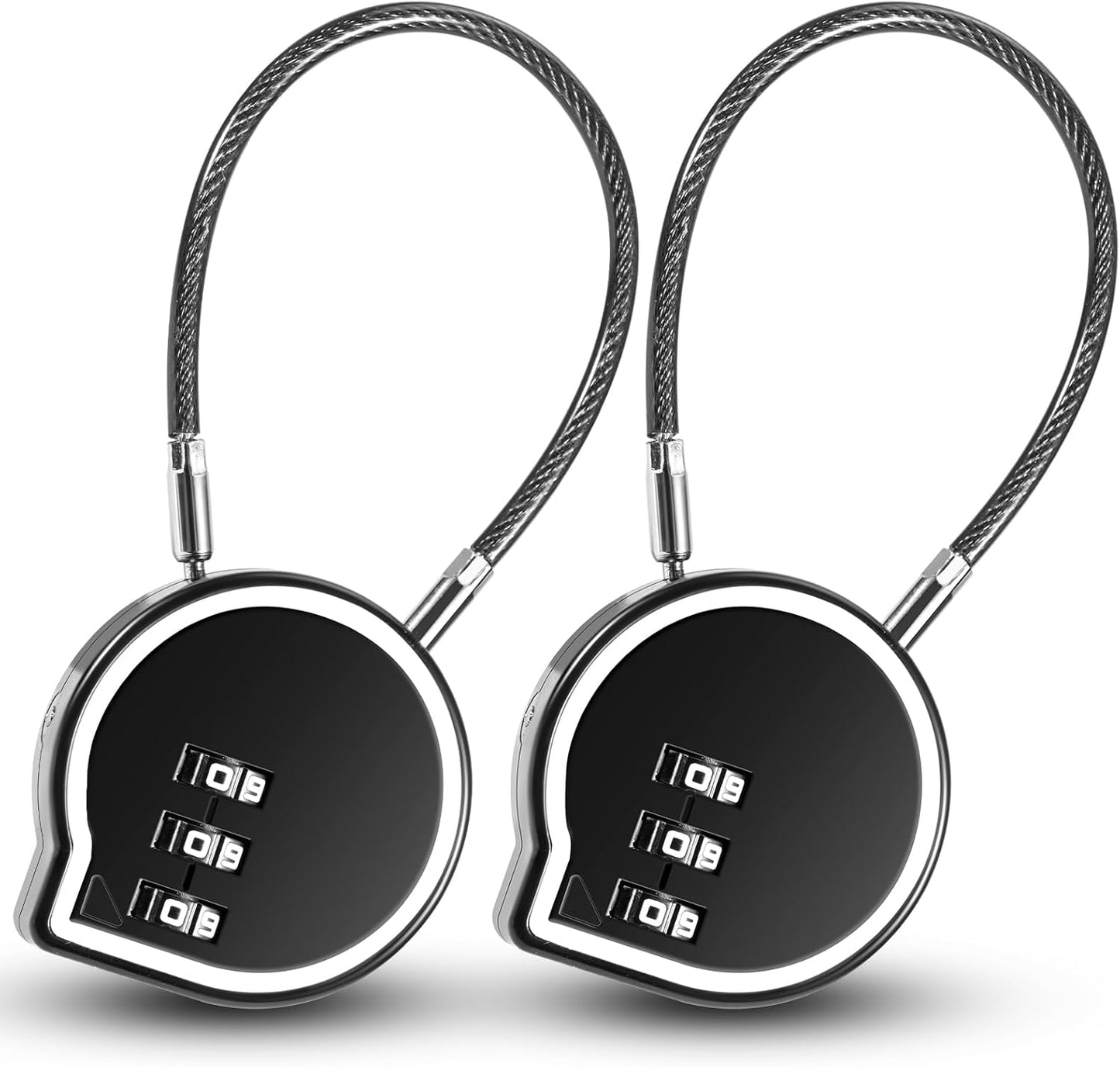 2 Pack Sturdy Zinc Alloy Padlock with 3 Digit Combination Code for Lockers, Cabinets, and Gyms - WildKart
