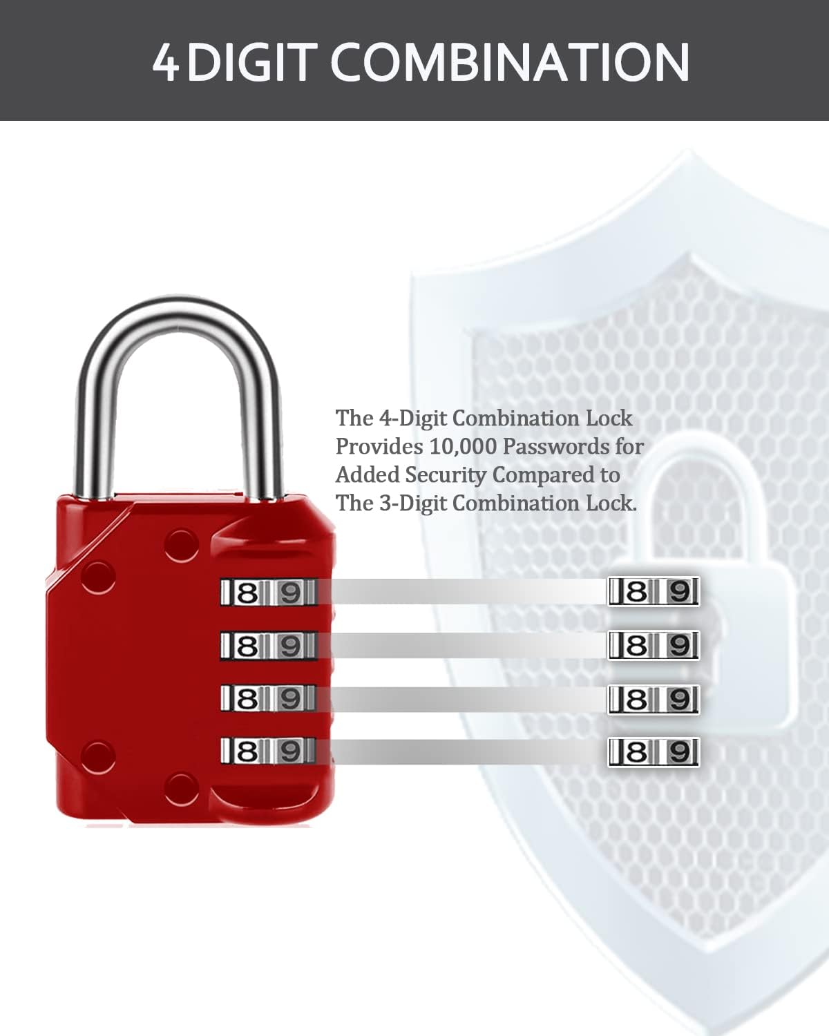 2 Pack Vervida Discus Padlock & Combination Lock Set for Gym and School Lockers, Gates, Fences, Storage, and Toolboxes