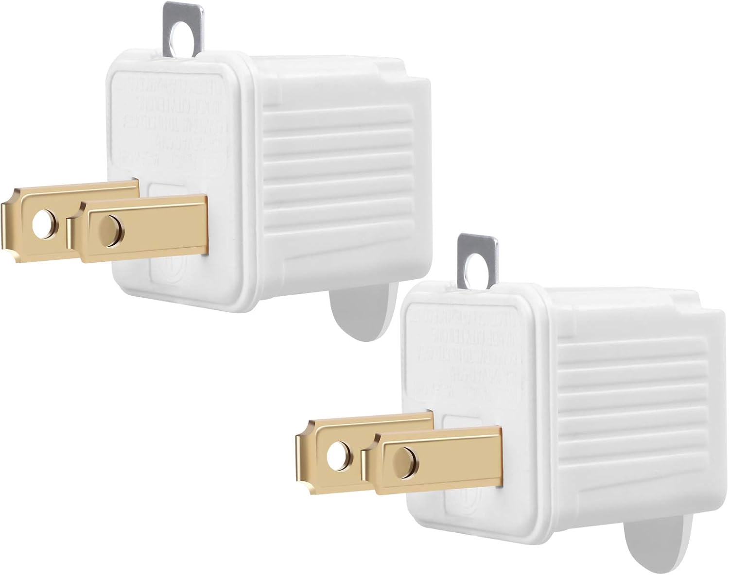 2-Pack VSEER Polarized Grounding Adapter Outlet - Converts 3 Prong to 2 Prong Outlets, ETL Listed - Wall Outlet Extender (2 Pack)