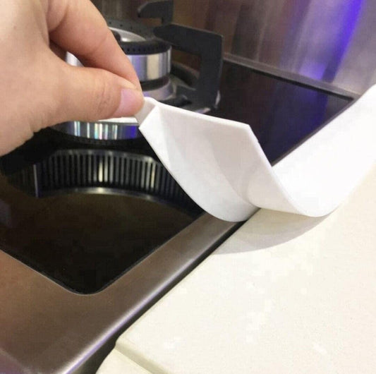 2-Pack White Silicone Stove Counter Gap Covers - 21 Inch Oven Guard Seal Strip for Kitchen