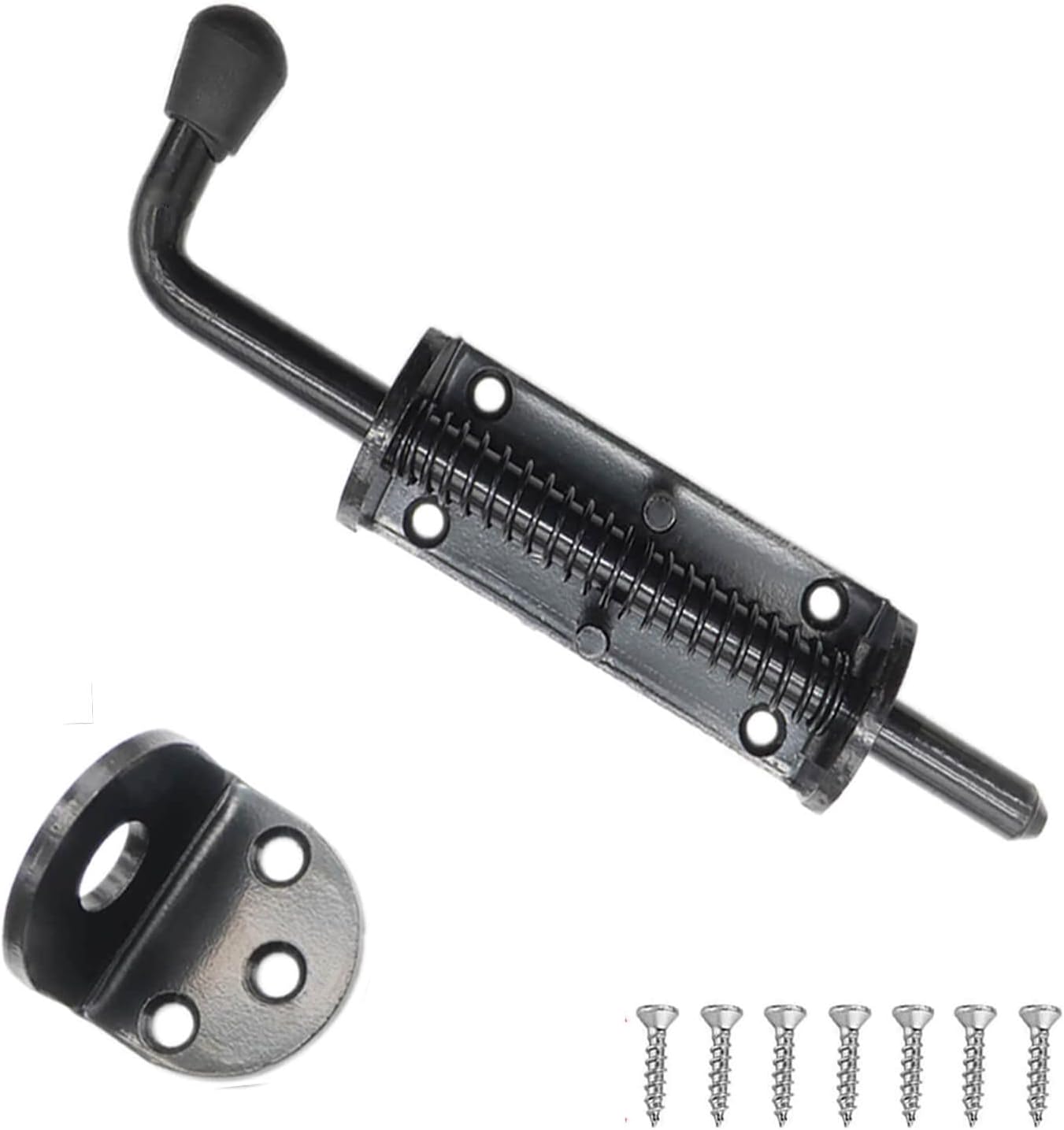 2 Pack Wulankd Black 6.5 Inch Heavy Duty Spring Loaded Latch Pin for Chests/Cabinets/Utility Trailer Gate