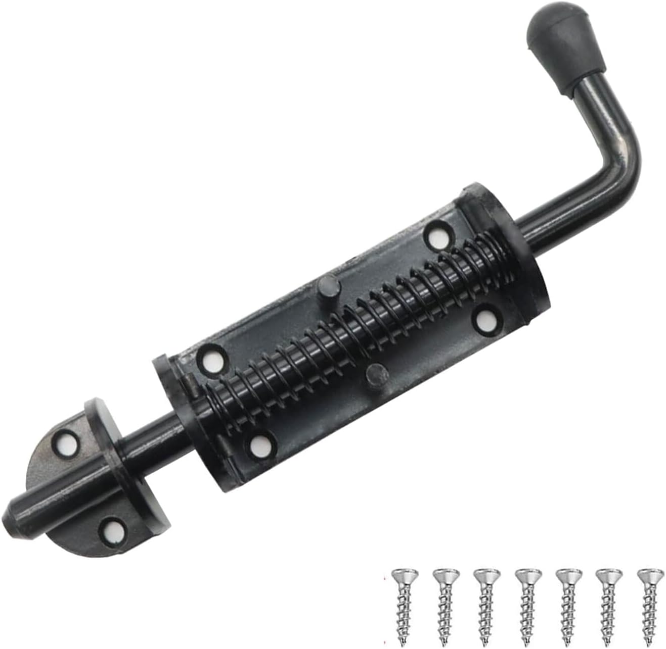 2 Pack Wulankd Black 6.5 Inch Heavy Duty Spring Loaded Latch Pin for Chests/Cabinets/Utility Trailer Gate