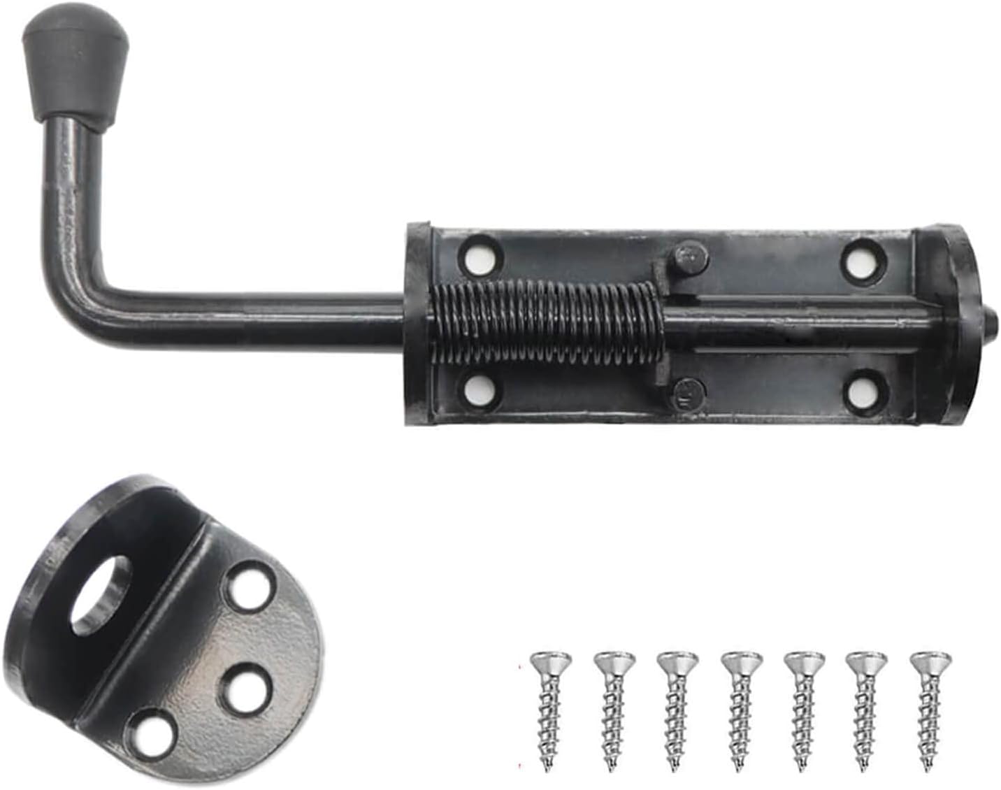 2 Pack Wulankd Black 6.5 Inch Heavy Duty Spring Loaded Latch Pin for Chests/Cabinets/Utility Trailer Gate