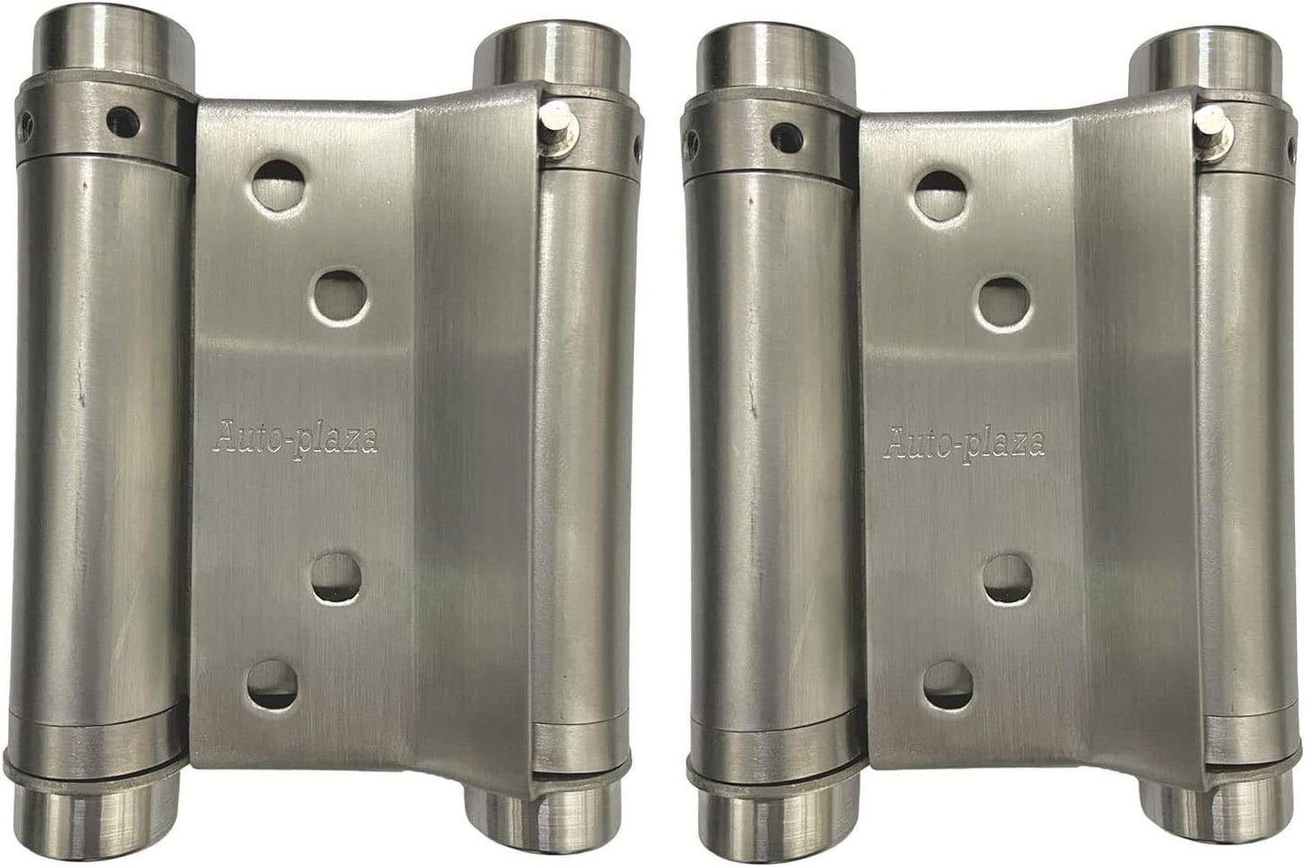 2 Pairs Heavy Duty 5" Stainless Steel Saloon Door Swing Spring Hinges - Auto-Plaza Double Action Self Closing