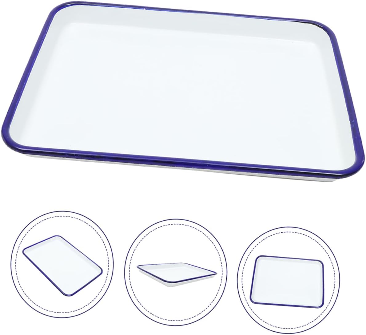 2-Piece Enamel Baking Pan Set with Lid - Round Cake & Loaf Pans, Pizza Pan - Oven & Bread Baking, Kitchen Cookware