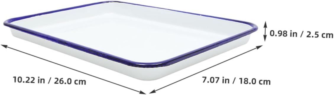 2-Piece Enamel Baking Pan Set with Lid - Round Cake & Loaf Pans, Pizza Pan - Oven & Bread Baking, Kitchen Cookware