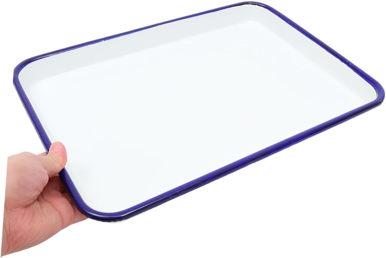 2-Piece Enamel Baking Pan Set with Lid - Round Cake & Loaf Pans, Pizza Pan - Oven & Bread Baking, Kitchen Cookware