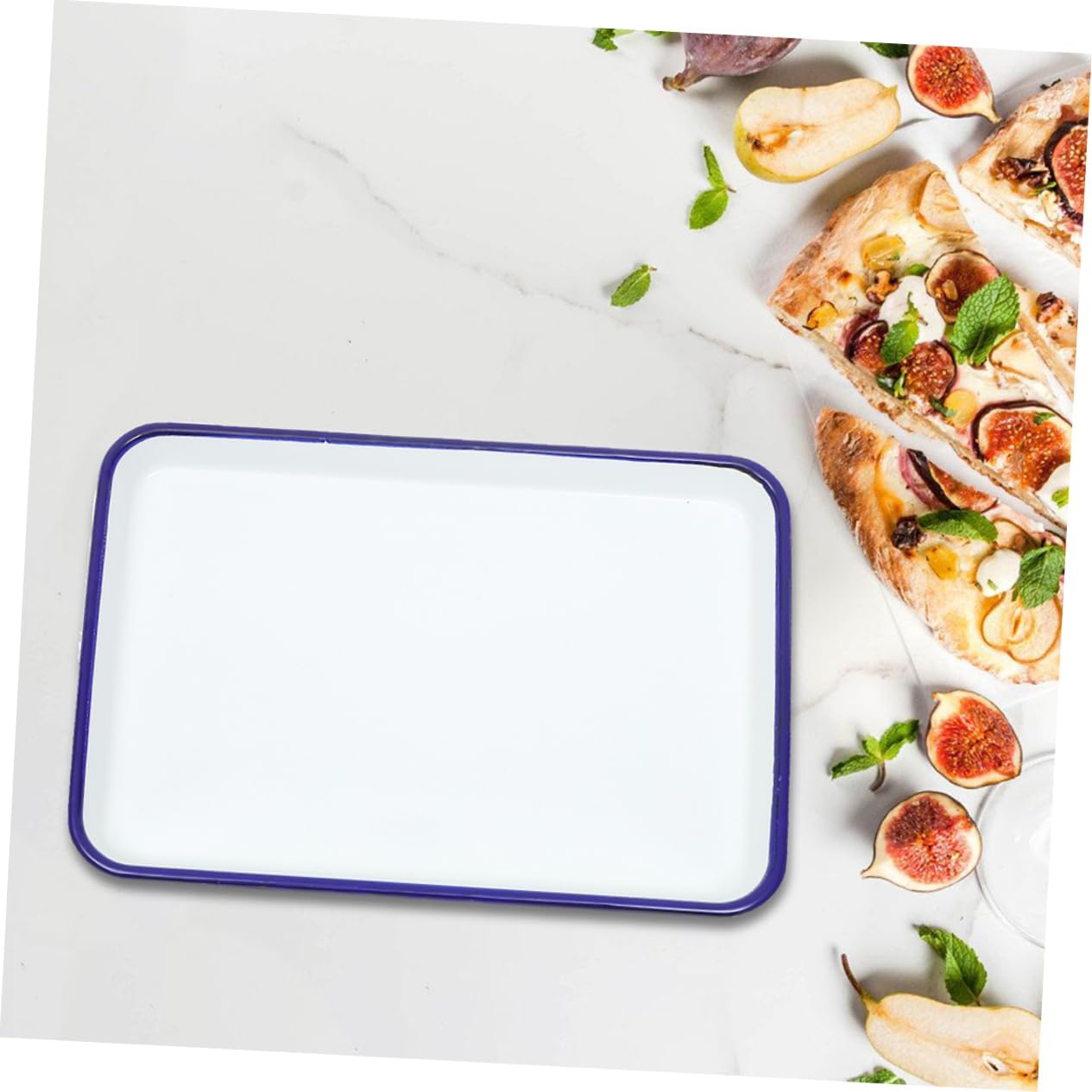 2-Piece Enamel Baking Pan Set with Lid - Round Cake & Loaf Pans, Pizza Pan - Oven & Bread Baking, Kitchen Cookware