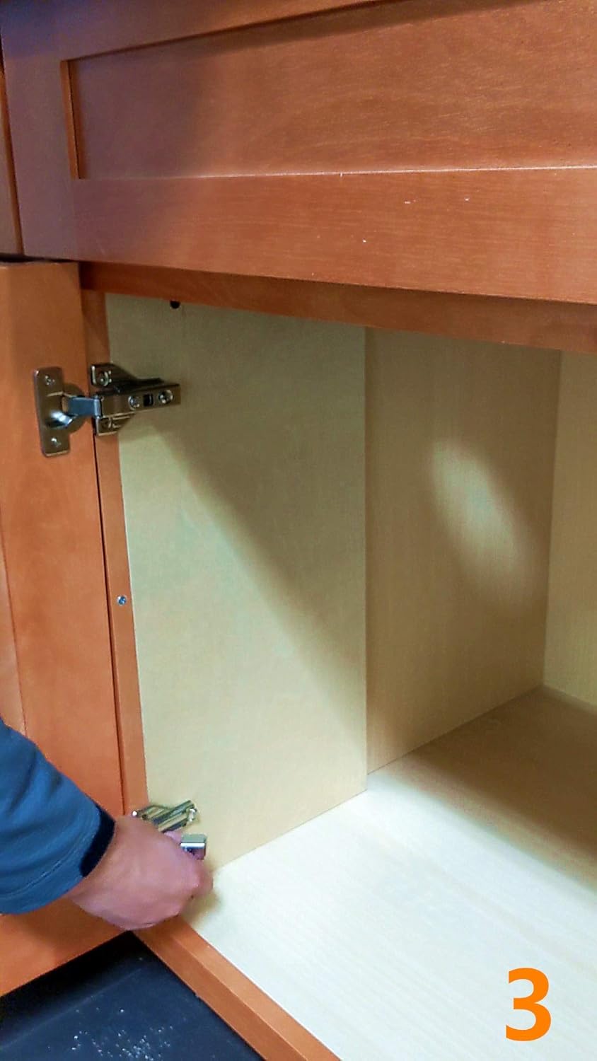 2 Piece Soft Close Hinges 105 Degree for Frameless Cabinets - Full Overlay, Mounting Plates Included - 1 Pair Kitchen Cabinet Hardware