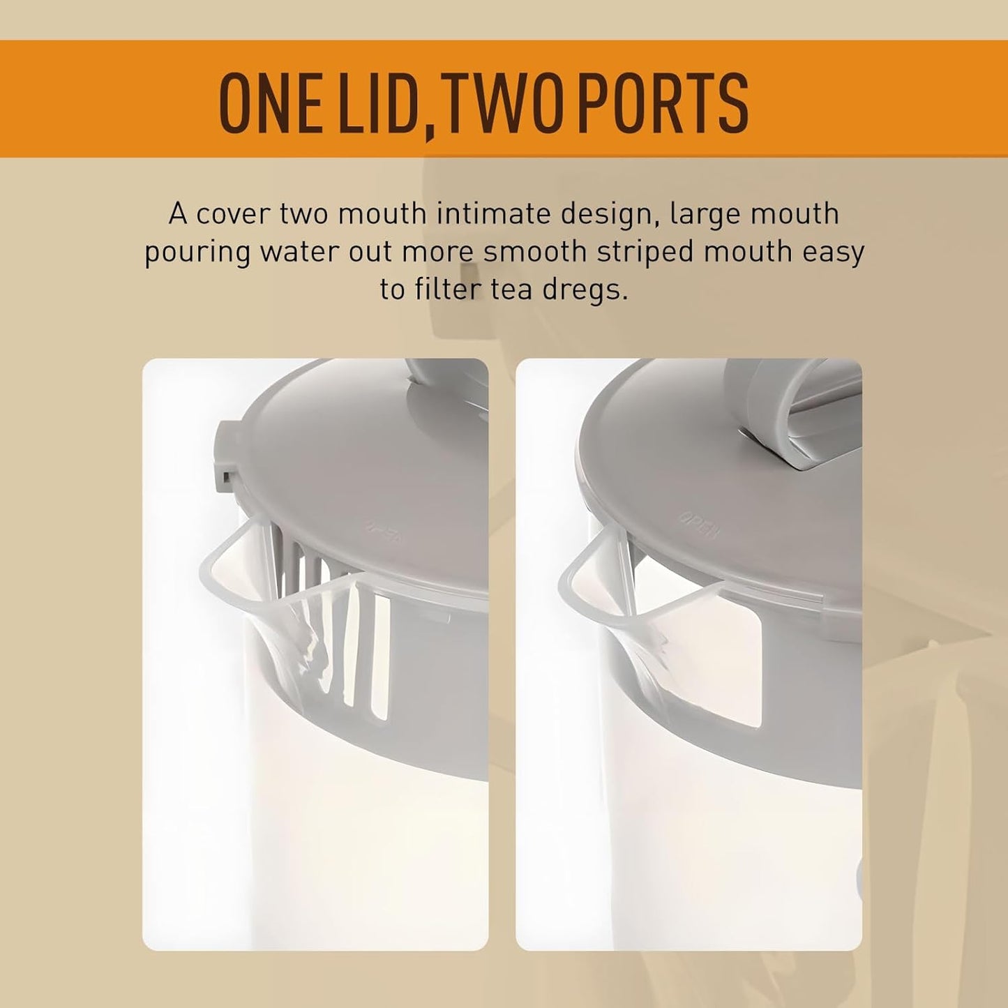 2 Quart Mixing Pitcher with Lid and Mixer Plunger for Drinks, Juice, Tea, Milk - BPA-Free Plastic Water Pitcher with Angled Blades - Beverage Container