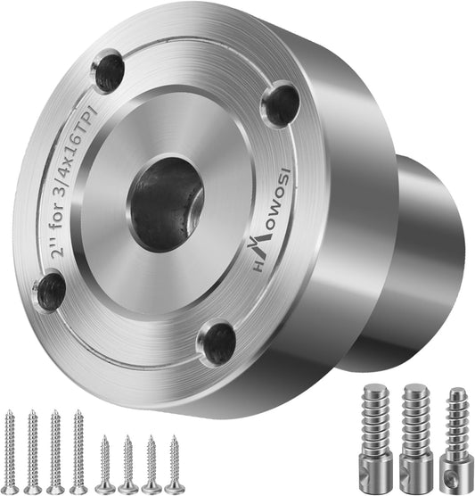 2" Steel Faceplate for HAowosi Wood Lathe Spindle - 3/4" x 16TPI Screwchuck Included