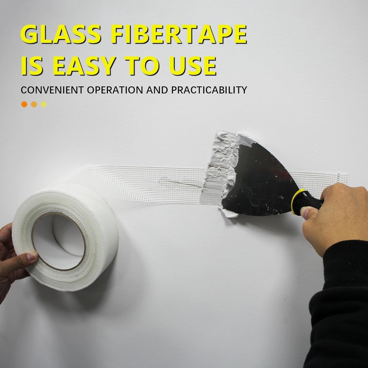 2" x 150 Feet Self-Adhesive Fiberglass Drywall Joint Tape for Wall Cracks & Seam Patching