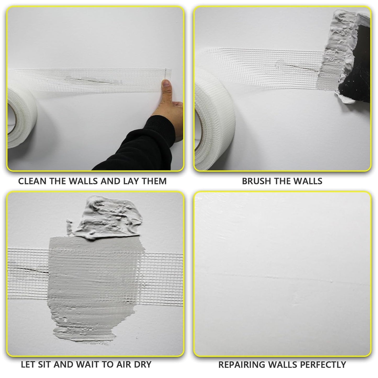 2" x 150 Feet Self-Adhesive Fiberglass Drywall Joint Tape for Wall Cracks & Seam Patching