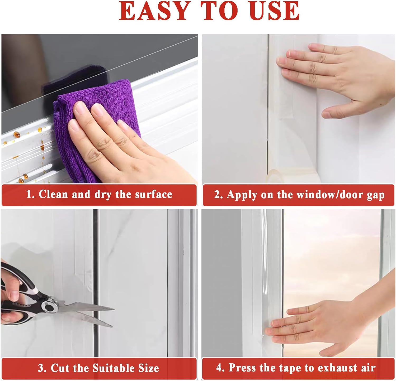 2" x 65.6FT Transparent Window Sealing Tape for Winter AC Insulation - No Cold Drafts - Dstorelhp