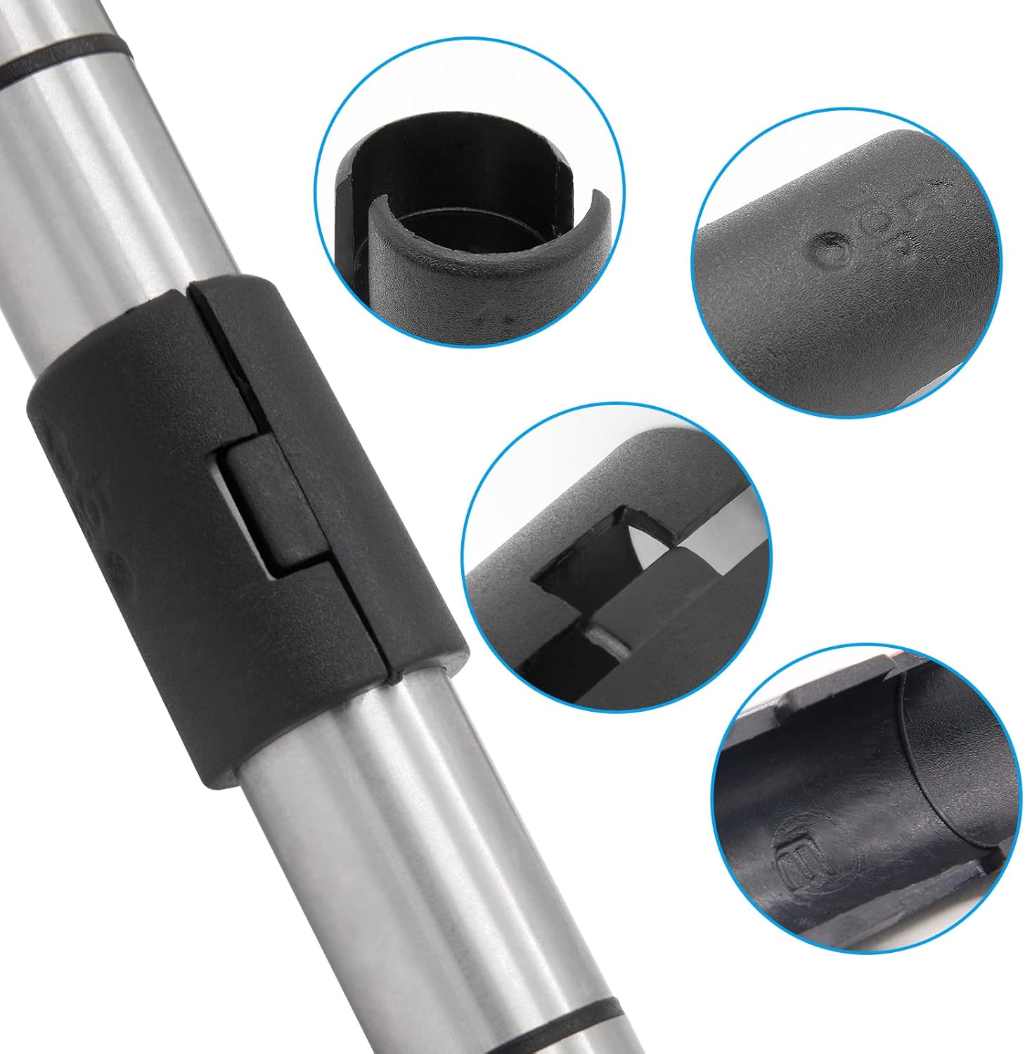 20 Black Wire Shelving Shelf Lock Clips - 1-1/2" Dia - Replacement Sleeves (10 Pairs)