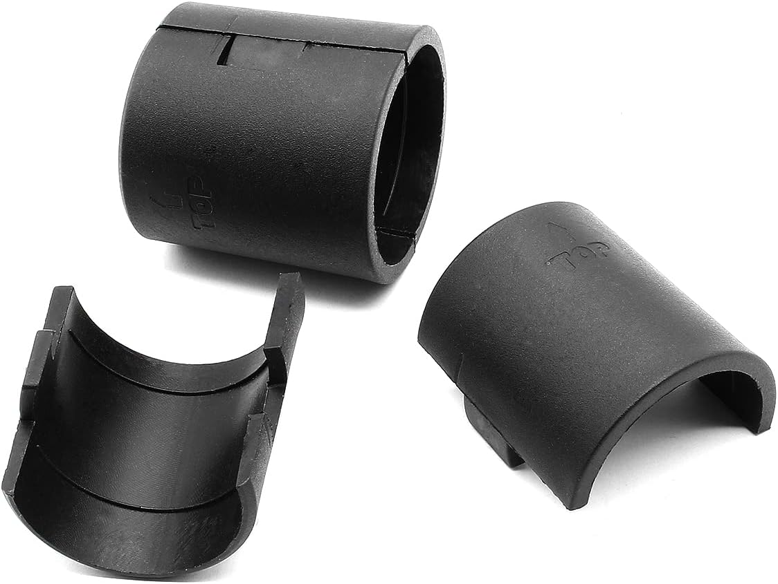 20 Black Wire Shelving Shelf Lock Clips - 1-1/2" Dia - Replacement Sleeves (10 Pairs)