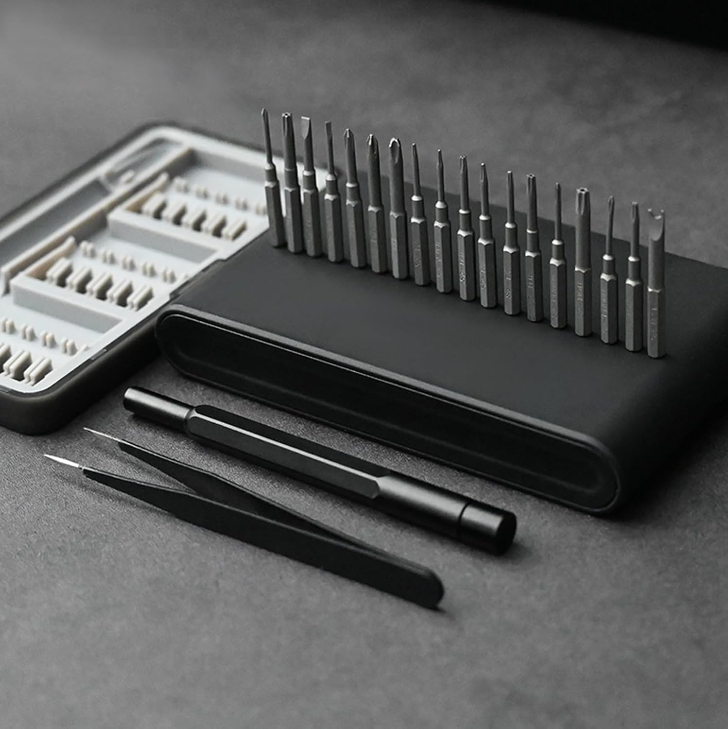 20-in-1 Mini Screwdriver Kit with Long Bits for iPhone, MacBook, PS4 - Small Screwdriver Set with Tweezers