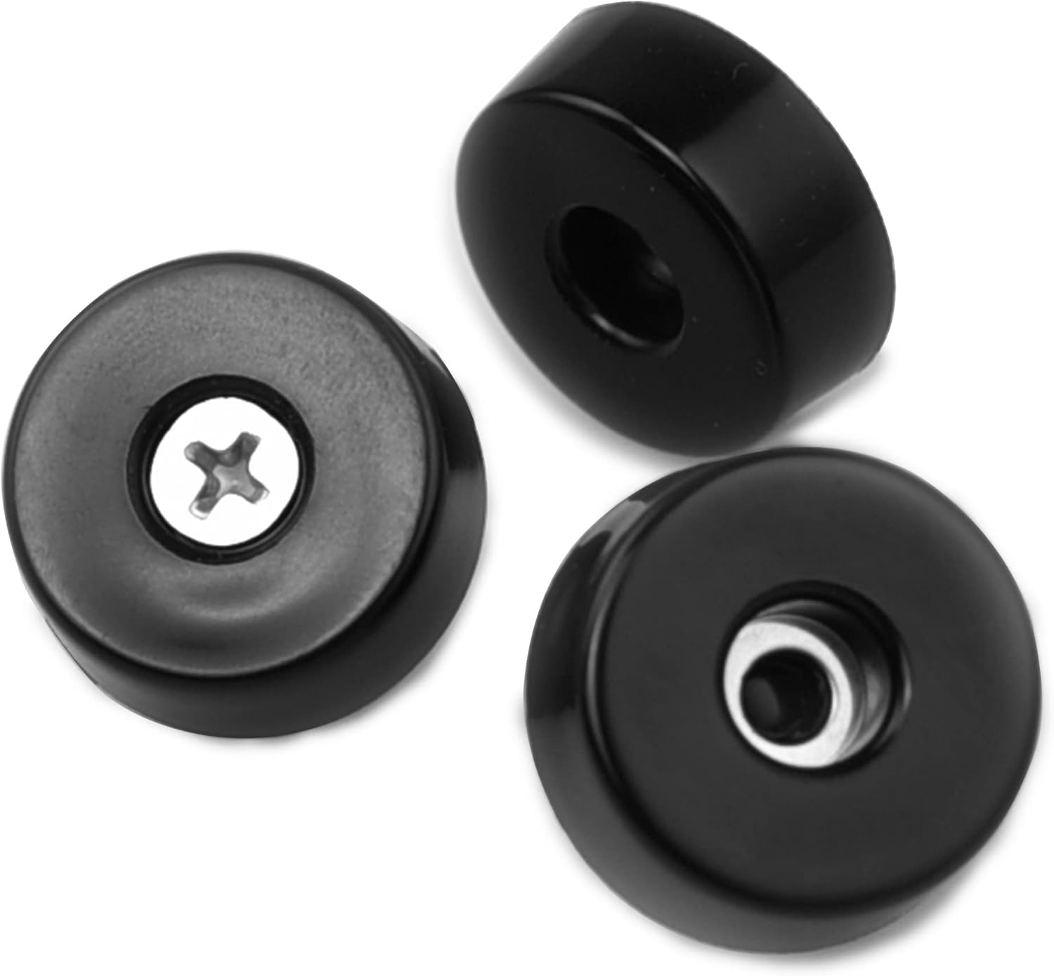 20 Pack 1 Inch Black Round Rubber Feet with Stainless Screws - Non Slip Bumper Pads for Furniture & Electronics