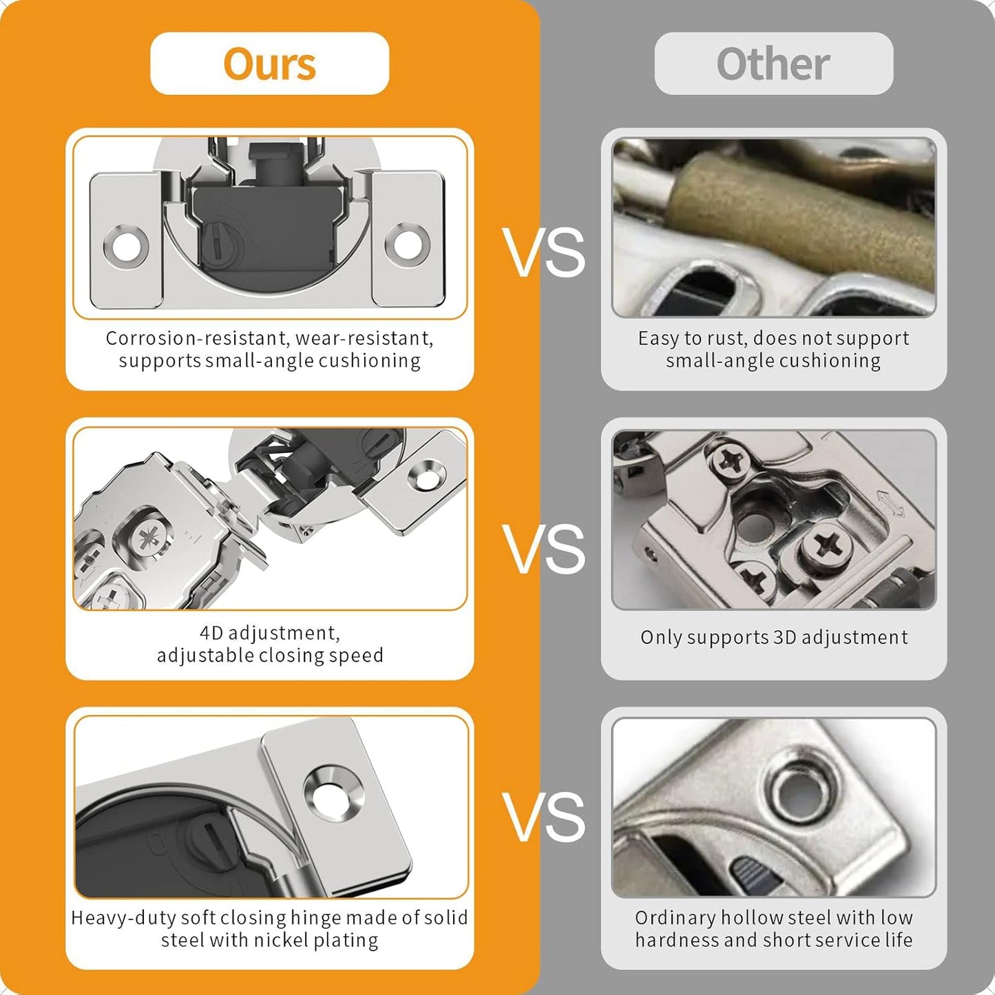 20 Pack 1" Overlay Soft Close Concealed Hinges for Face Frame Door - Adjustable Closing Speed, Smooth Self Close, Satin Nickel