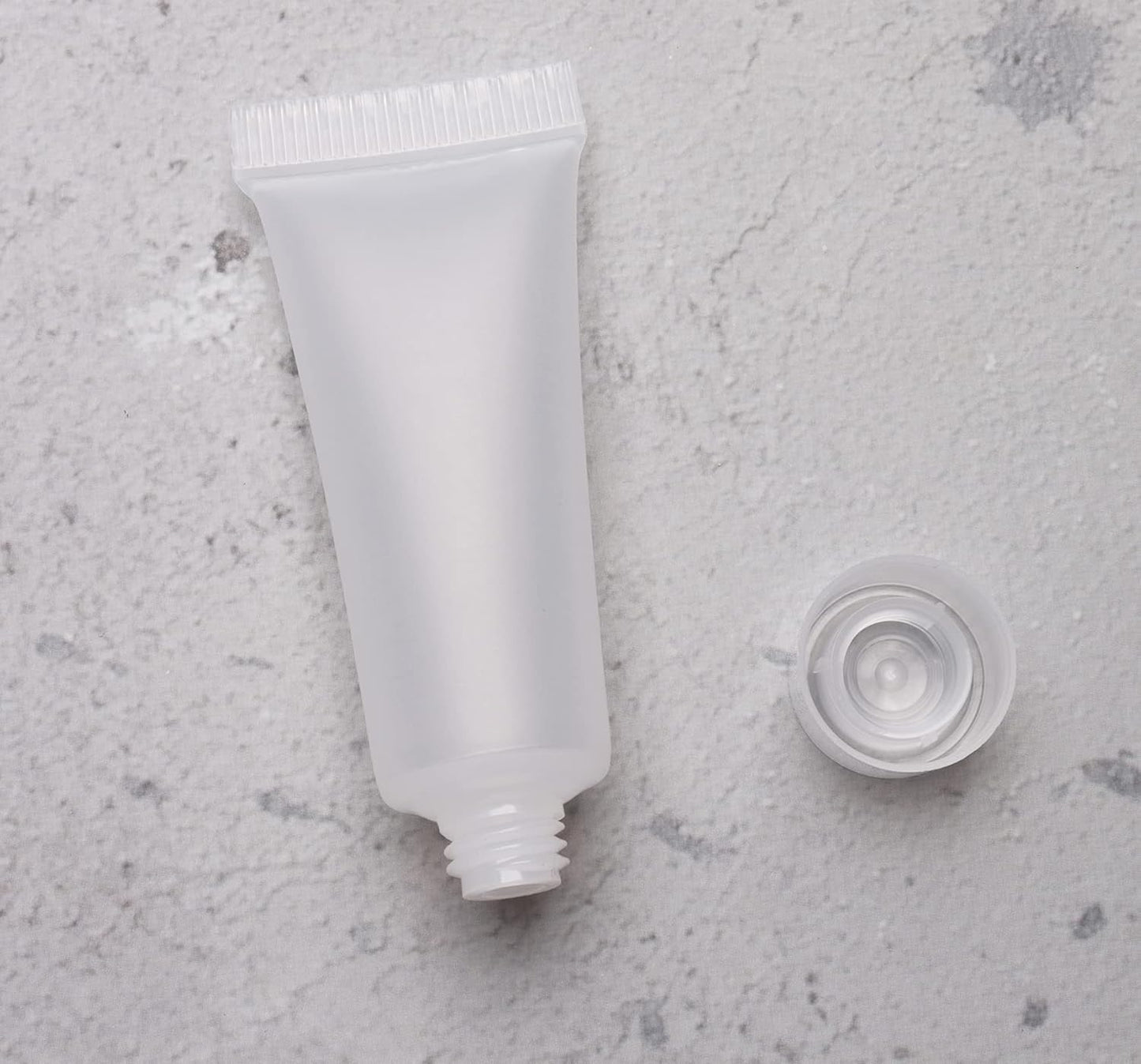 20 Pack 10 ML Refillable Squeezable Cosmetic Travel Bottles with Holder - Ideal for Makeup Samples and DIY Projects