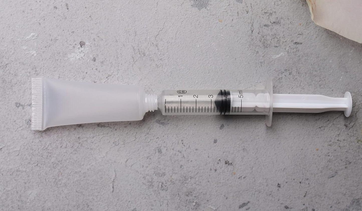 20 Pack 10 ML Refillable Squeezable Cosmetic Travel Bottles with Holder - Ideal for Makeup Samples and DIY Projects