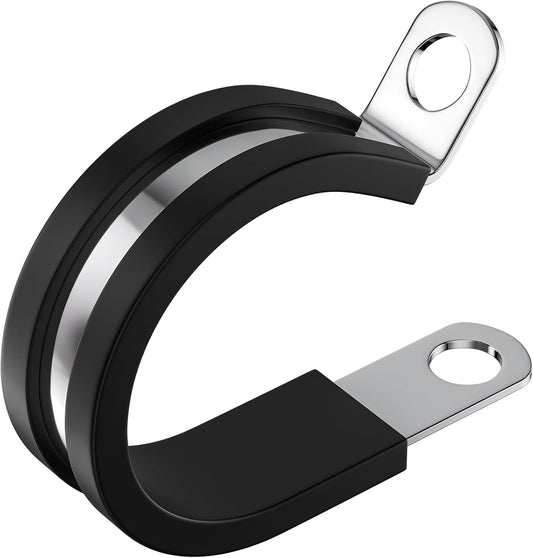 20 Pack 1.5 Inch Stainless Steel Cable Clamps - Insulated Hose, Pipe, and Wire Clamp Kit by RTHIEAI