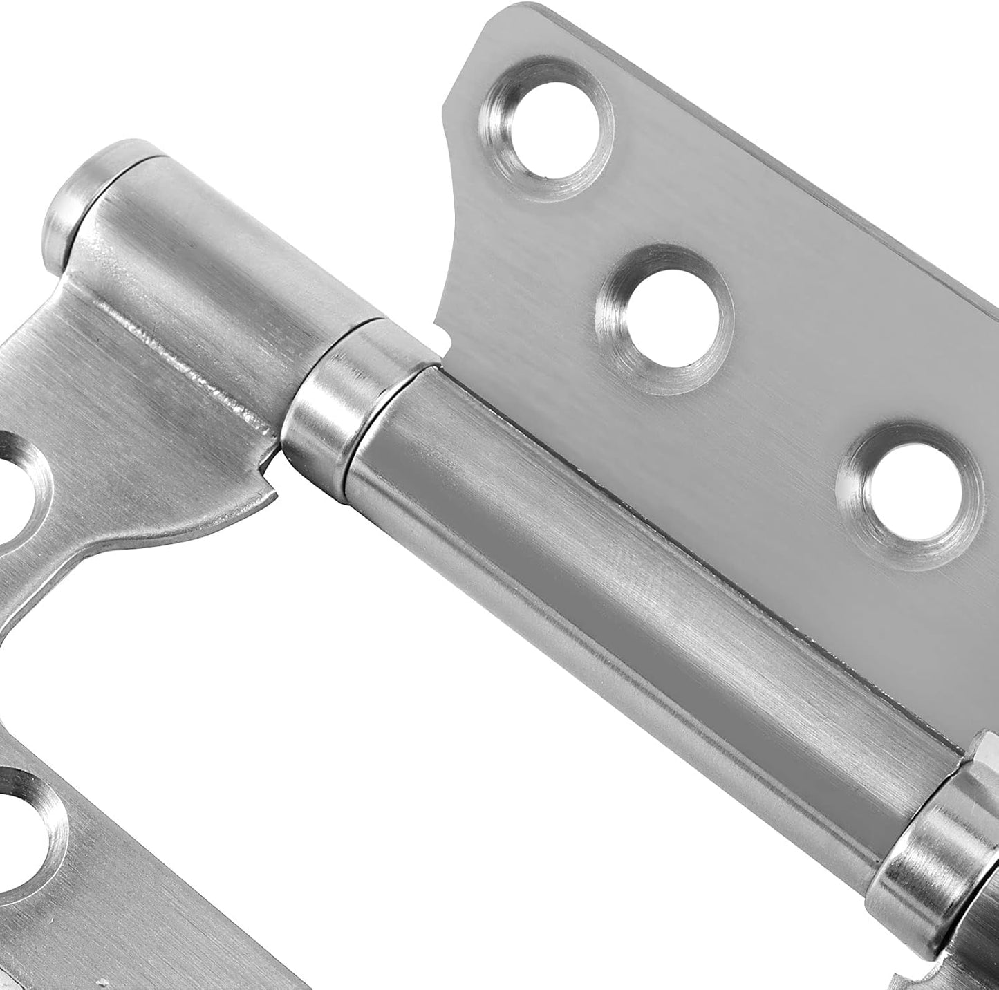 20 Pack 3x4 Inch Non Mortise Door Hinges in Brushed Nickel Finish for Mobile Homes - Heavy Duty Smooth Movement with Mounting Screws