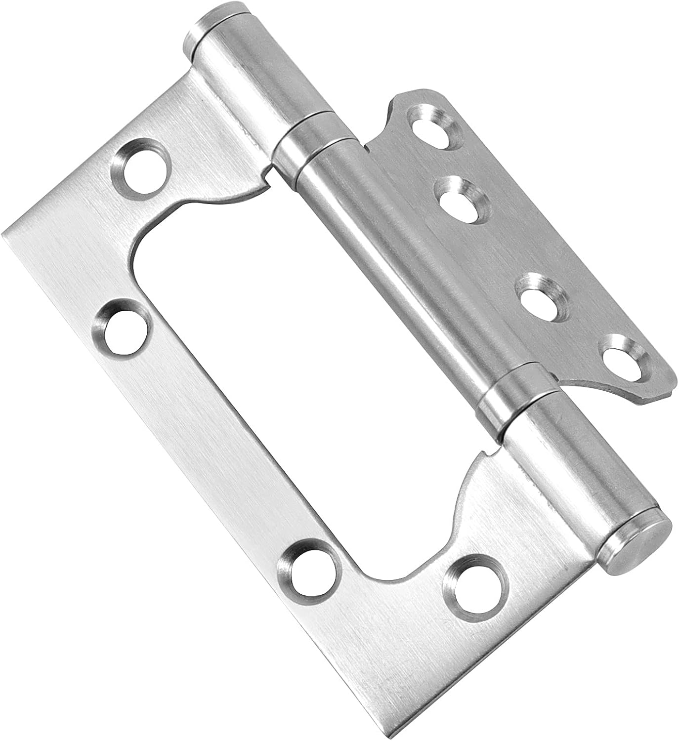20 Pack 3x4 Inch Non Mortise Door Hinges in Brushed Nickel Finish for Mobile Homes - Heavy Duty Smooth Movement with Mounting Screws