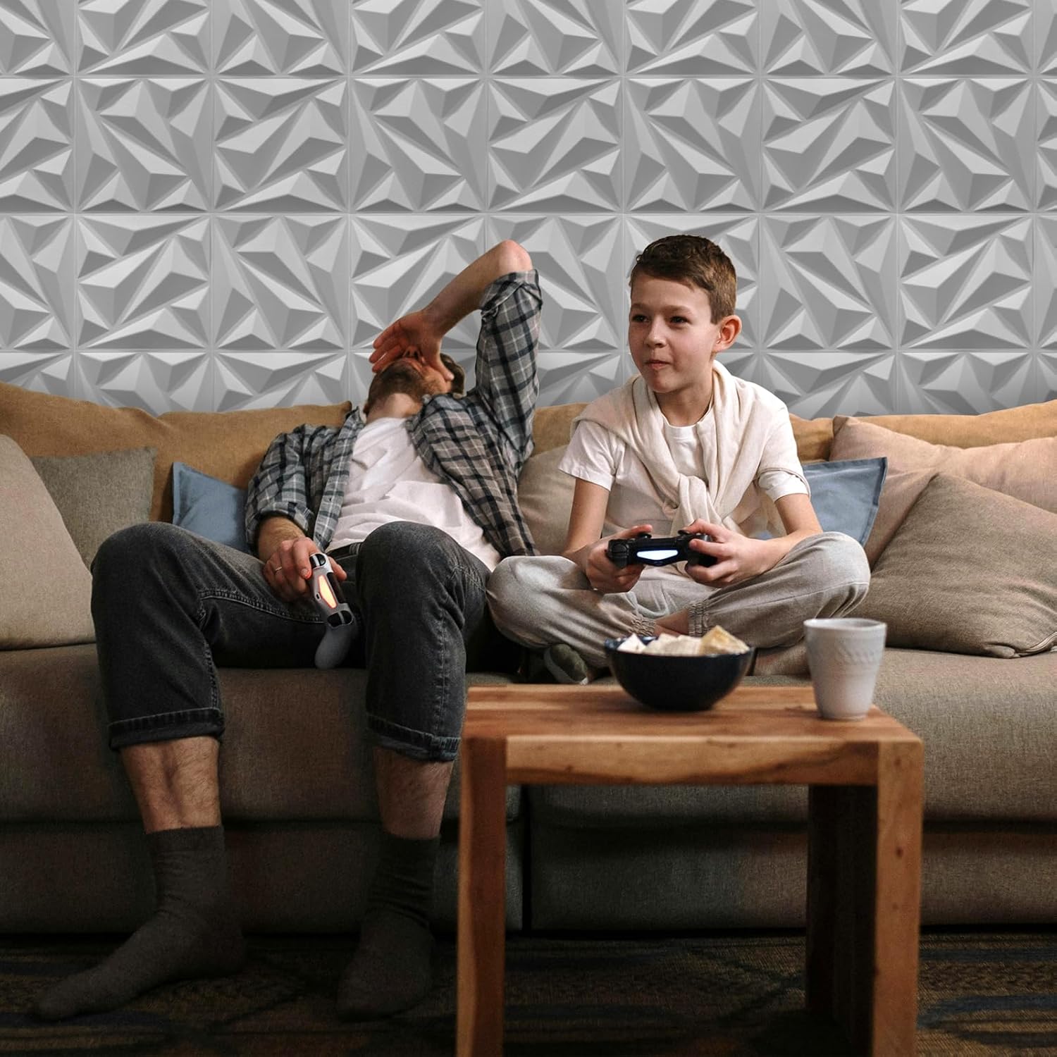 20 Pack Art3dwallpanels Acoustic Foam Panels with Tape - Soundproofing 3D Wall Panels for Sound Dampening, Absorption - 12" x 12", White