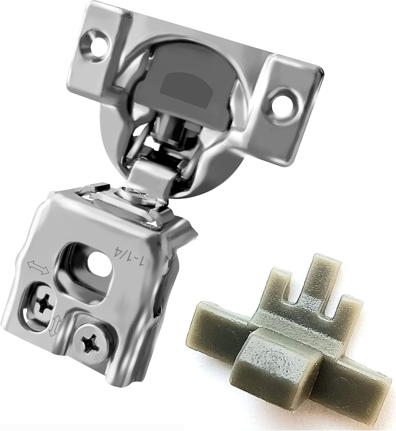 20-Pack Berta Soft Close Face Frame Cabinet Hinge Clips with 86 Degree Angle Restriction - Set of 20 Kitchen Cabinet Door Restraints