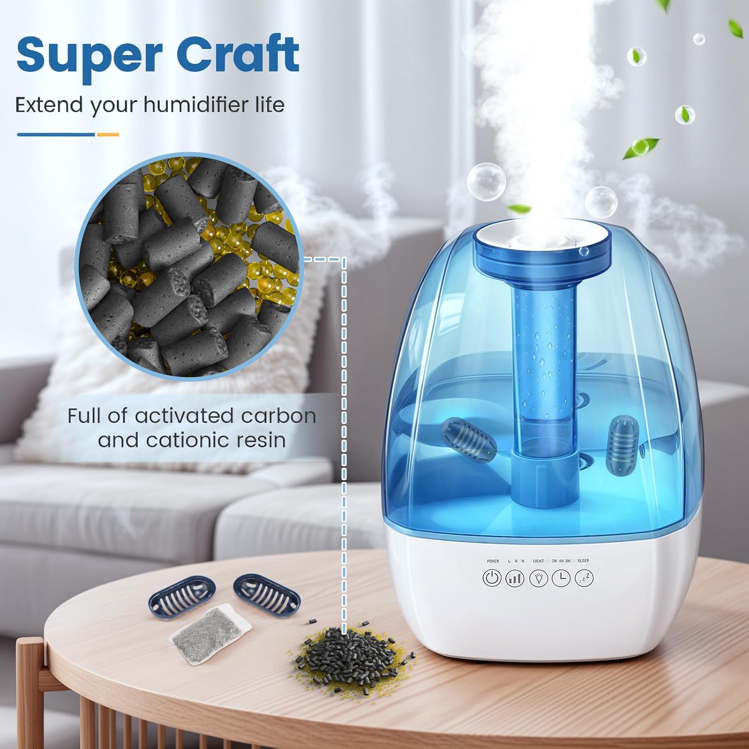 20-Pack Demineralization Cartridges for HoMedics Ultrasonic Humidifiers | Filter Replacements to Remove Mineral Deposits, Prevent Hard Water Build-Up, and Purify Water