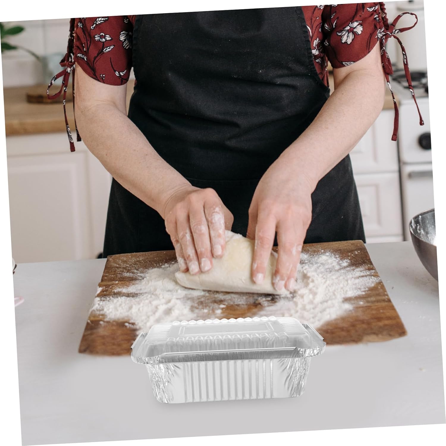 20 Pack Disposable Aluminum Foil Pans with Clear Lids - Versatile Baking Boxes for Food Storage, Cooking, Meal Prep - Perfect for Air Fryers